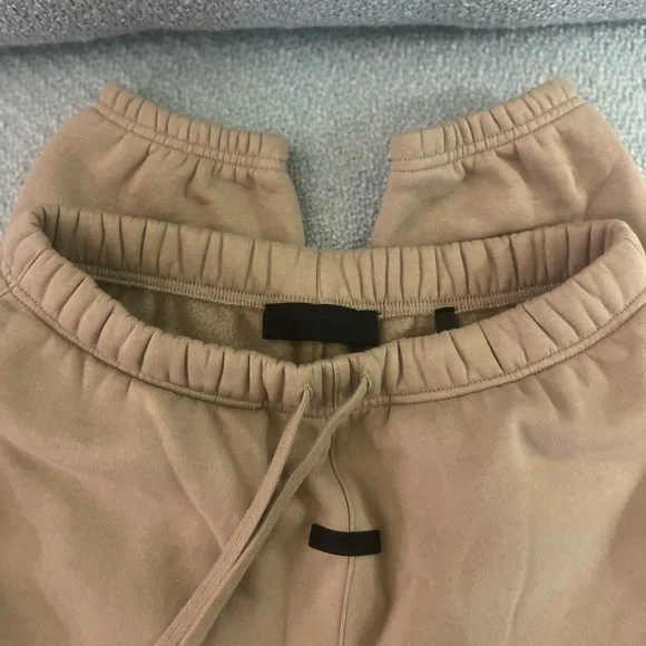 Essentials Fear of God Men's Tan Joggers with Black Logo